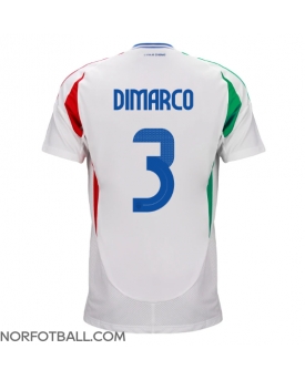 Billige Fotballdrakt Italia Federico Dimarco #3 Replika Bortedrakt EM 2024 Kortermet